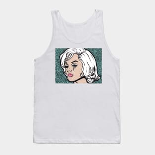 Marilyn Blonde Crying Comic Girl Tank Top